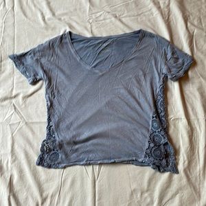 Aeropostale blue top with lace sides